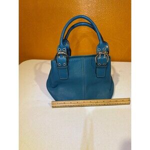 Tignanello leather teal handbag